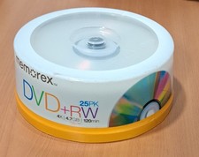 Memorex DVD-RW 4.7GB 25 Pack Rewritable Discs 4X Speed New Sealed Spindle picture