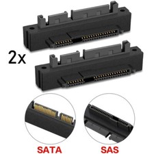 2PC SFF-8482 SAS To SATA 22 Pin Angle 90 Degree Hard Disk Adapter New picture