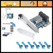 6-Port SATA 3.0 PCIe Expansion Card, 6Gbps Controller, Add 6 HDD/SSD, Plug & Pla picture
