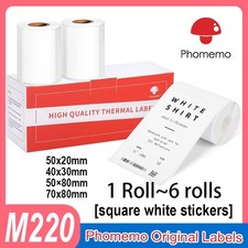 White Self-Adhesive Tag Label PaperSticker  for Phomemo M100/M110/M221 Printer picture