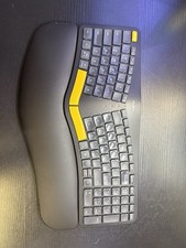 Nulea HD315 Wireless Ergonomic Split Keyboard Black Yellow Wrist Rest picture