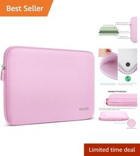 Multi-Protection 12 Inch Laptop Sleeve with Quick Zipper - Chic Pink Design picture