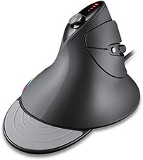 MOJO Silent Vertical Gaming Mouse - Ergonomic Mouse for PC Gaming W/ 4 Direction picture