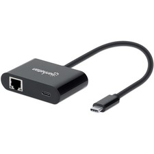 Manhattan USB-C to Gigabit Network Adapter With Power Delivery Port picture