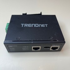 TRENDnet TI-IG60 Hardened Industrial 60W Gigabit PoE+ Injector Black DIN-Rail picture