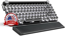 Teclado de máquina de escribir inalámbrico retro, teclas redondas clásicas, NEW picture