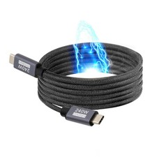 CY Magnetic USB-C Cable USB3.2 20Gbps 240W 8K 5K 4K Coiled Type-C Charging Cord picture