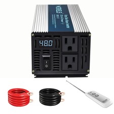 WZRELB 1000W Pure Sine Wave Inverter 24V DC to 110V 120V AC Power Converter with picture