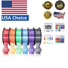 Dual Color Silk PLA Filament - 6 Spools 250g for Versatile 3D Printing picture