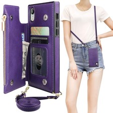 Bocasal Crossbody Wallet Case For Iphone Xr Card Holderzipper Card Slot picture