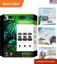 High Yield Black Ink Refill Bottles for ET Printers - 500ml, No-Mess Filling picture