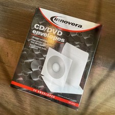Innovera CD/DVD Envelopes Clear Window 1 Disc Capacity White 50 Pack IVR39403 picture