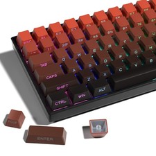 XVX Gradient Red Double Shot PBT OEM Profile SidePrint Custom Keycaps 136 Pcs picture