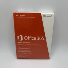 *SEALED* Microsoft Office 365 Home Premium 6GQ-00241 (5 PC'S Or Macs) 2012 READ picture