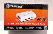 TRENDnet 2-port USB KVM Switch Kit with Audio TK-209K New Sealed picture