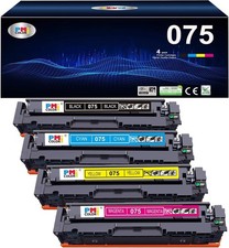 4-Pack Toner Cartridge Black Magenta Cyan Yellow BN 075 Canon With Chip picture