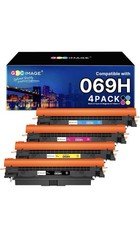 GPC Image Compatible 069H Toner Cartridge 4-Pack for Canon Black Cyan Magenta Y… picture