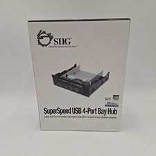 SIIG SuperSpeed USB 3.0 4-Port Bay Hub (JU-H40212-S1) New Open Box Vintage XP picture