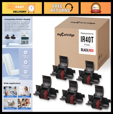 Replacement Ink Ribbons for IR40T IR-40T, Black & Red, 5 Pack - High Quality Pri picture