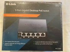 D-Link DGS-1005P 5-Port Gigabit PoE Unmanaged Desktop Switch RJ-45 SEALED picture