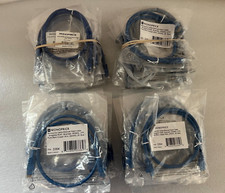 Lot of 10 Monoprice Cat5e Ethernet Patch Cable - 2ft - Blue, RJ45, 350Mhz, 24AWG picture
