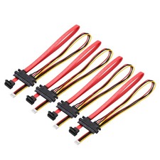 40cm PH2.0 4 Pin to SATA 7+15 Pin Power Cable, 4Pack 270 Degree SATA Right Angle picture