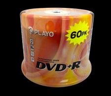 Playo DVD+R 60‑Pack 4.7GB 120‑Min 1–16x Recordable Discs NEW picture