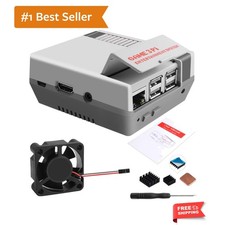 Stylish Raspberry Pi Case with Built-in Fan and Retro Aesthetic for Gamers picture