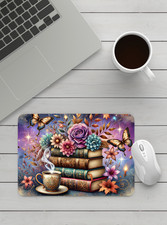For the Love of Books Handmade Designed Mouse Pad. picture