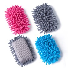 Whiteboard Eraser Microfiber Shag 4 Pieces 5 x 3 1.2 inches Blue Grey Pink Eeoyu picture