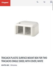 * Lot of 10* Legrand Ortronics White SURFACE MOUNT BOX  TRACJACK OR-404TJ2-88 picture