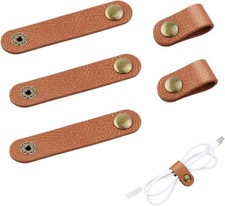 5 Pieces PU Leather Cord Organizer Reusable Cable Organizer Cord Keeper for Cabl picture