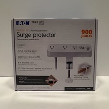 Eaton Tripp Lite TLP308U20CLAMP Desk Clamp Surge Protector USB-C 20W 900J NEW picture