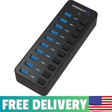SABRENT 10-Port 60W USB 3.0 Hub with Individual Power Switches and LEDs, picture