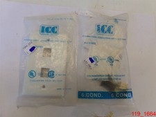 Qty=2: ICC IC107F02WH 2 Port Face + IC1076VOIV Connector White picture