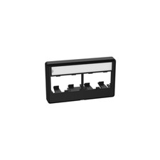 Panduit CFFPL4BL Modular Furniture Faceplate ABS 4 Port Black picture