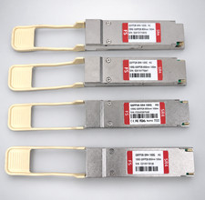 Lot of 4 FS QSFP28-SR4-100G 100GBASE-SR4 QSFP28 850nm MMF Transceivers picture