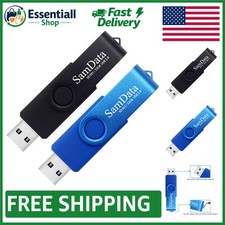 Versatile 32GB USB Flash Drives 2-Pack for Effortless Data Backup - Black/Blue picture