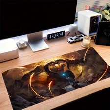 1pc Extra-Large High-Definition Flame Demon Mouse Pad, Extended Mouse Pad, Des picture