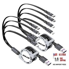 4 in 1 Multi Charging Cable [2Pack 4Ft], Retractable Multi Fast Charger Cable picture