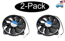 2-Pack: Low-Profile 95mm x 15mm Replacement 4-pin PWM CPU Cooler Fan, 80mm Frame picture