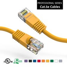 10 Pack of 150Ft CAT5E UTP Ethernet Network Booted Cable 125-200 Feet Yellow picture