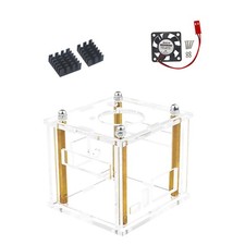Acrylic Enclosure Clear Shell Case Kit W/ Cooling Fan For Orange Pi Zero 3 picture