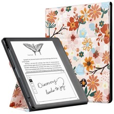CoBak PU Leather Tablet Case 10.2in 2022/2024 Auto Sleep Wake Pen Holder Orange picture