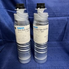2 X SAVIN TONER TYPE 3545 BLK  Code 9887 19.40oz. picture