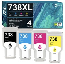 738 738XL Ink Cartridges 4Pack with Chip Replacement picture