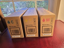 Lot of 3 Genuine Dell 5110cn Printer Toner Cartridges, C/M/Y GD900/JD750/KD557 picture