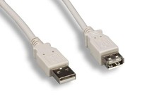 USB 2.0 Extension Cable A-Male to A-Female 10FT White picture