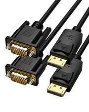 2 Pack DisplayPort to VGA Adapter 6ft, 6 Feet DP to VGA Cable Connects DP Por... picture