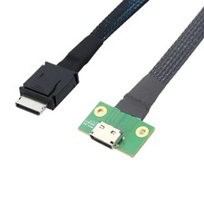 OcuLink PCIe SFF8611 4i male to OcuLink SFF-8612 4I female SSD Data Active Cable picture